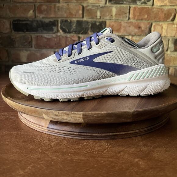 Brooks Shoes - Brooks Adrenaline GTS 22 Supportive Women's 9 N Gray Road Running Shoes Sneakers